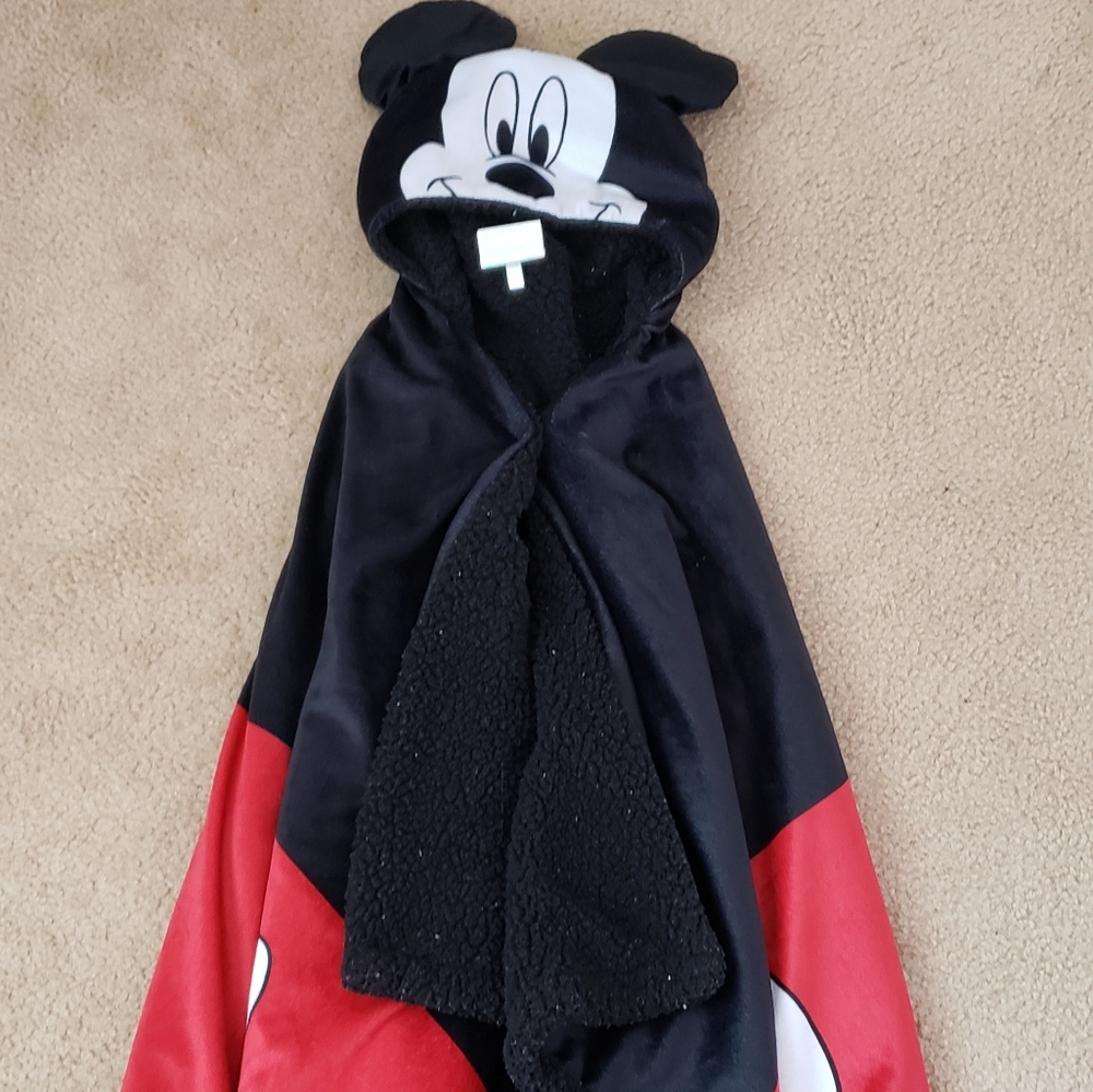 Mickey mouse hooded blanket